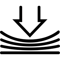 Nylon icon of shield blocking moisture and puncture
