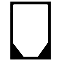 chevron seal peel pouch icon for medical sterilizable bag with half clear half tyvek