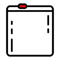 drawn image of zipseal bag icon